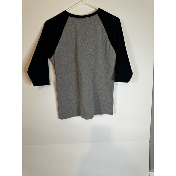 Its a Girl Thing Youth XL Raglan Shirt Cat Graphic Gray Black Sleeve Tee - Picture 2 of 5